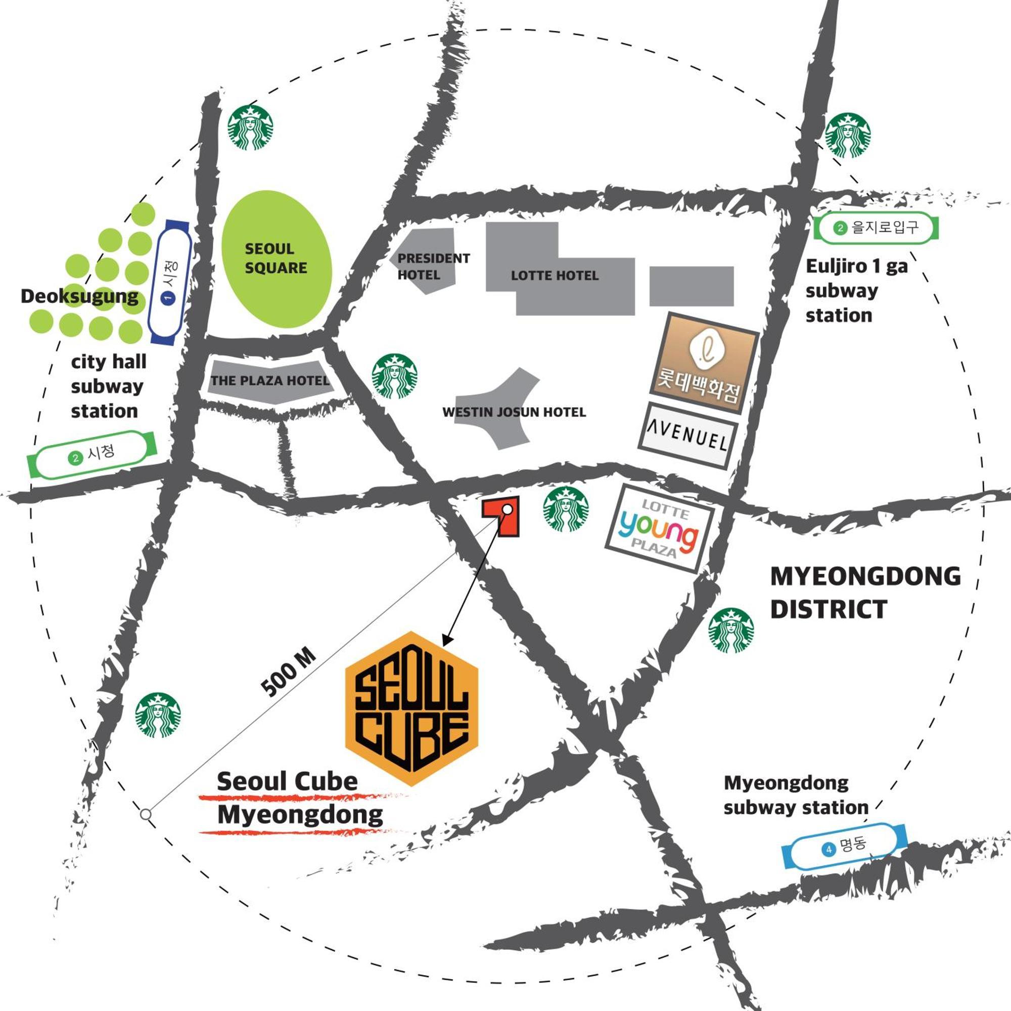 Seoul Cube Myeongdong Hotel Eksteriør billede